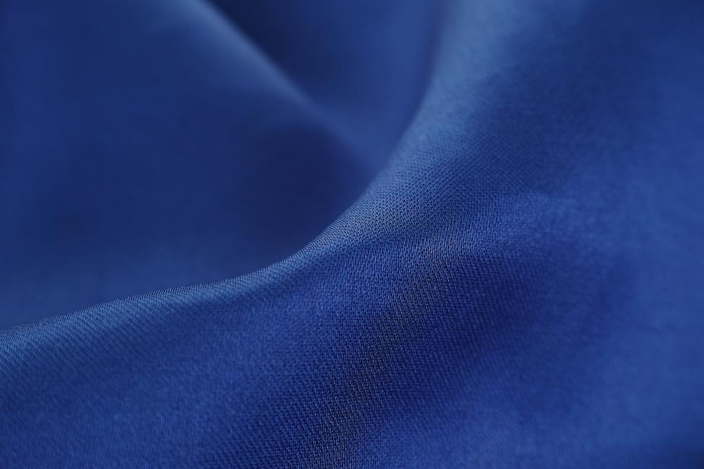 Coton bleu tissu